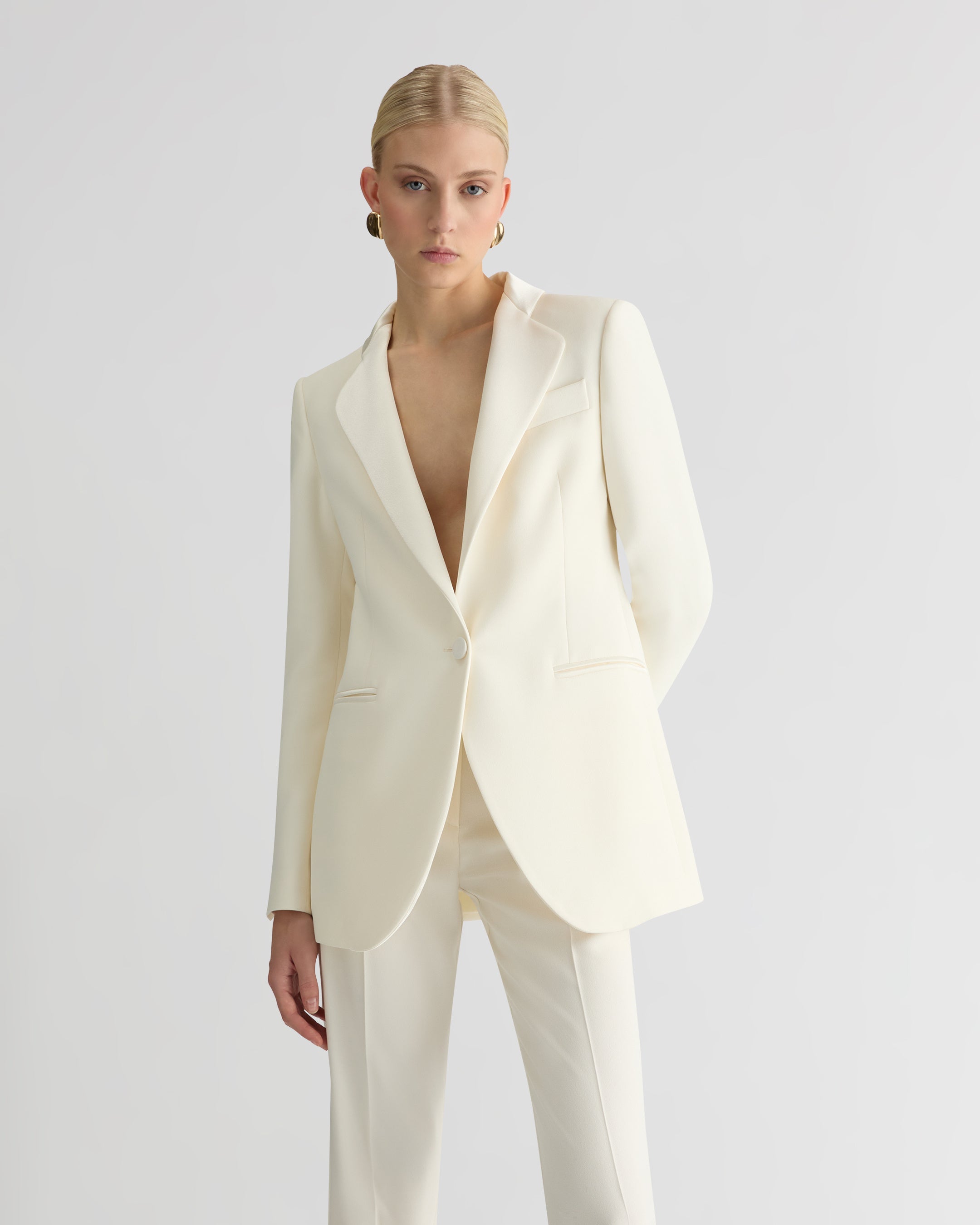 The Cady Smoking Blazer - Cream