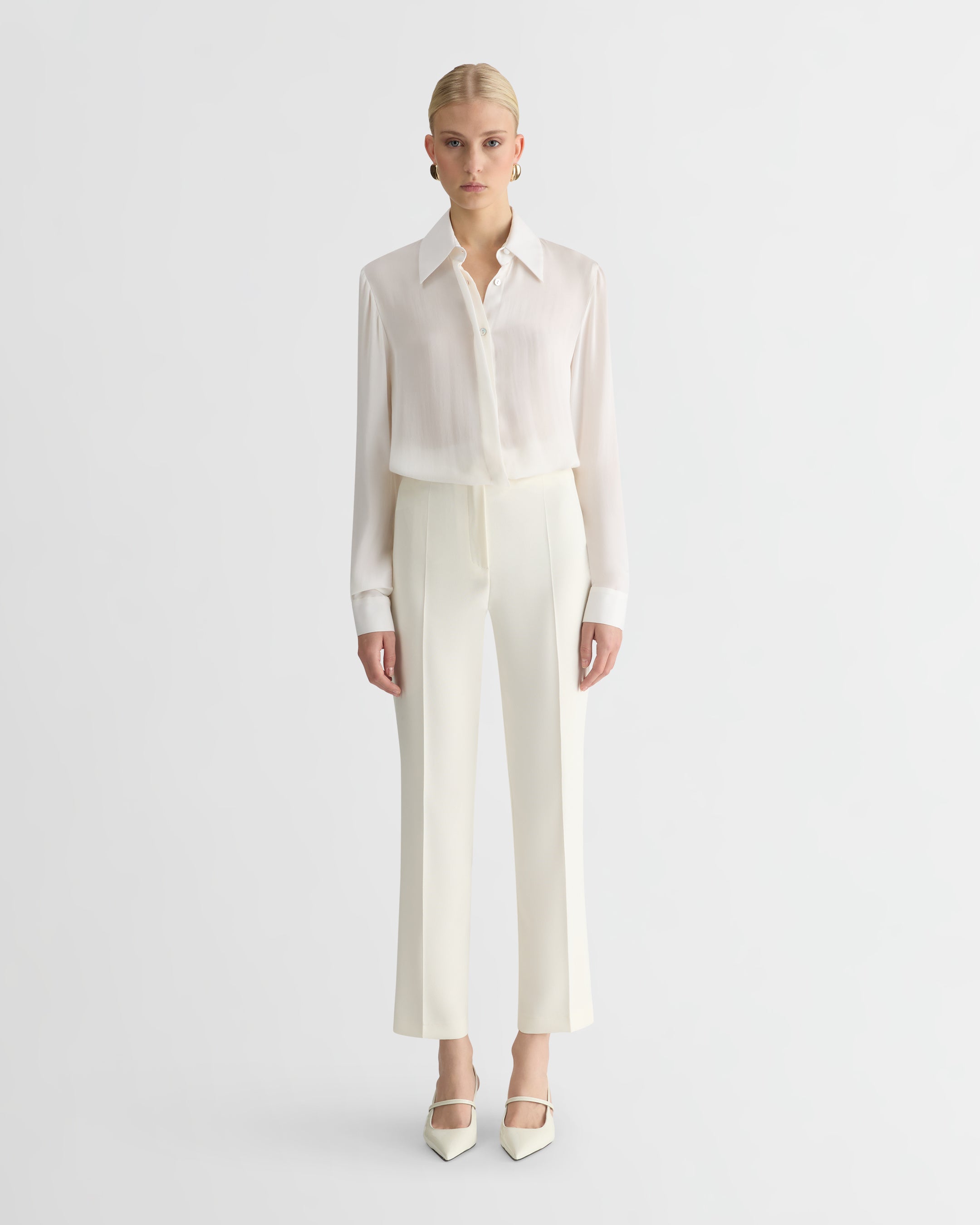 The Cady Smoking Pants - Cream