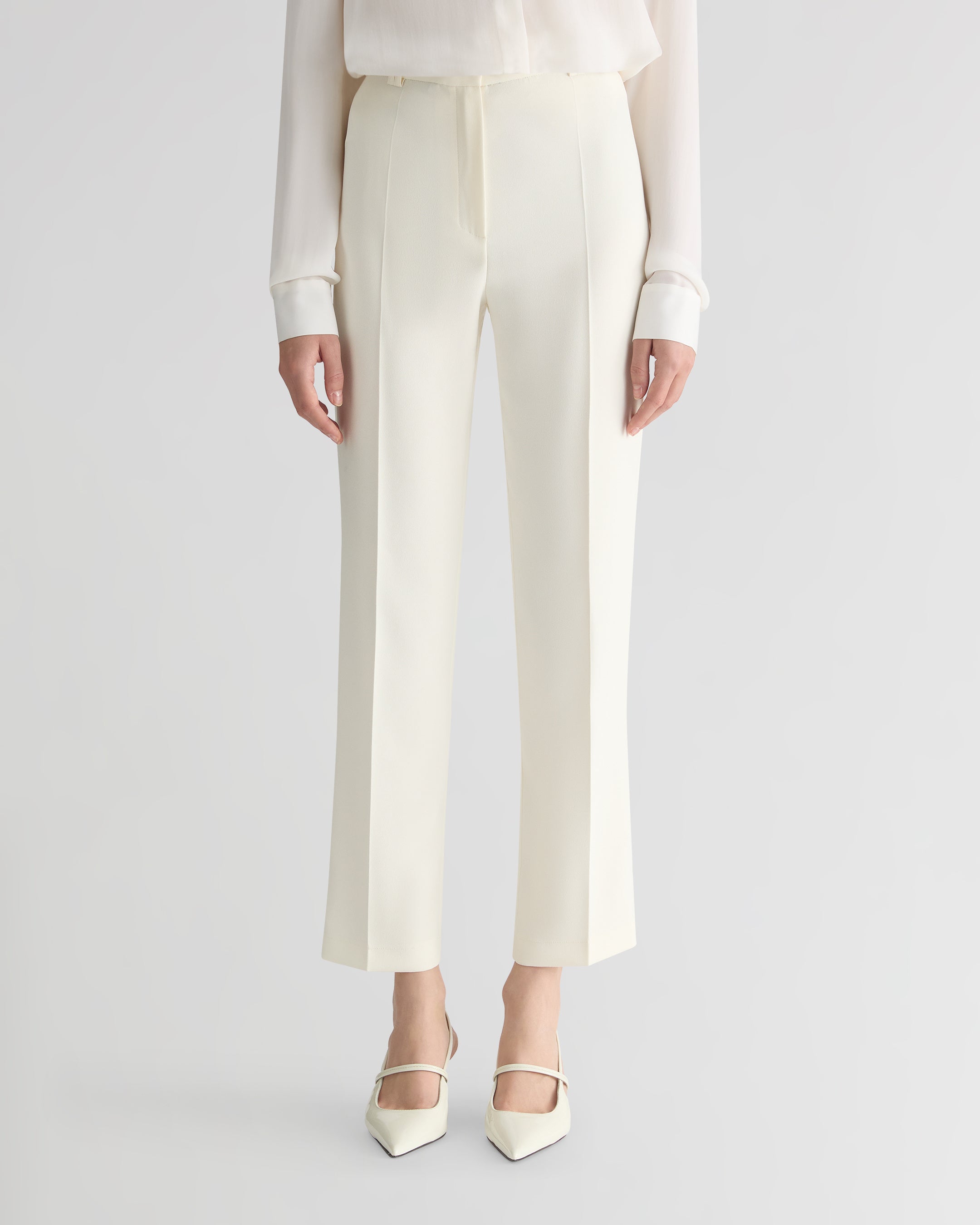 The Cady Smoking Pants - Cream