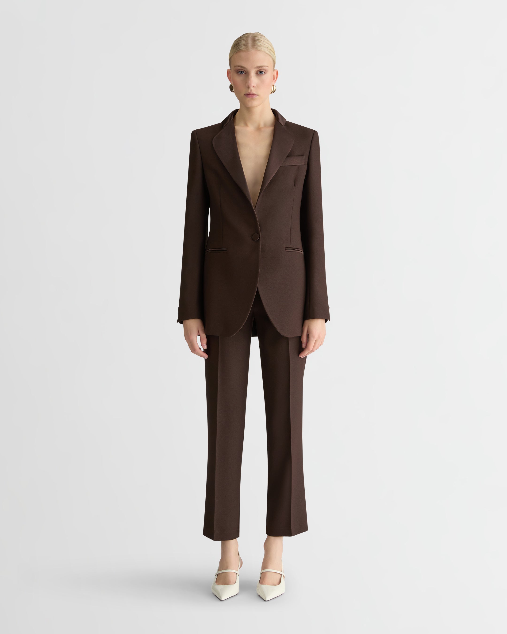 The Cady Smoking Blazer - Brown