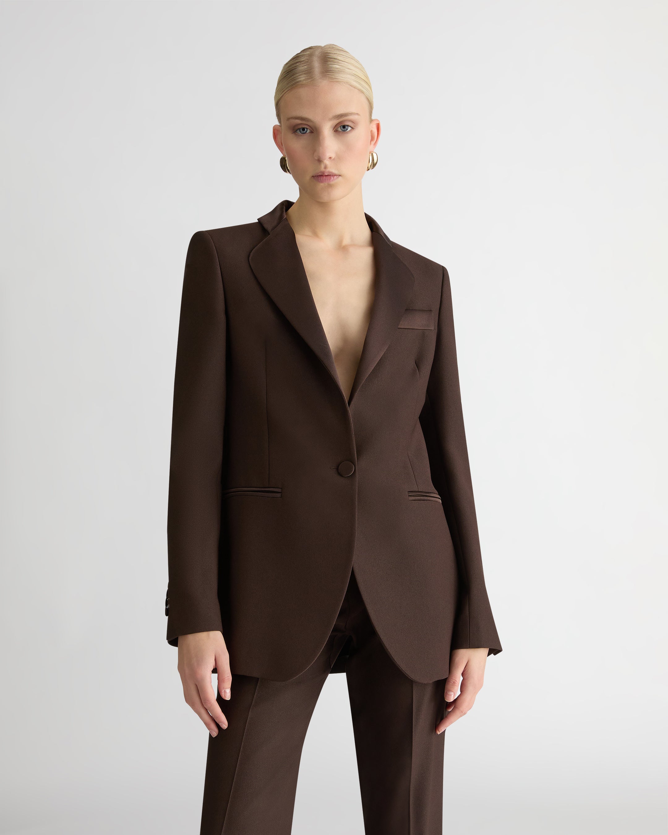 The Cady Smoking Blazer - Brown