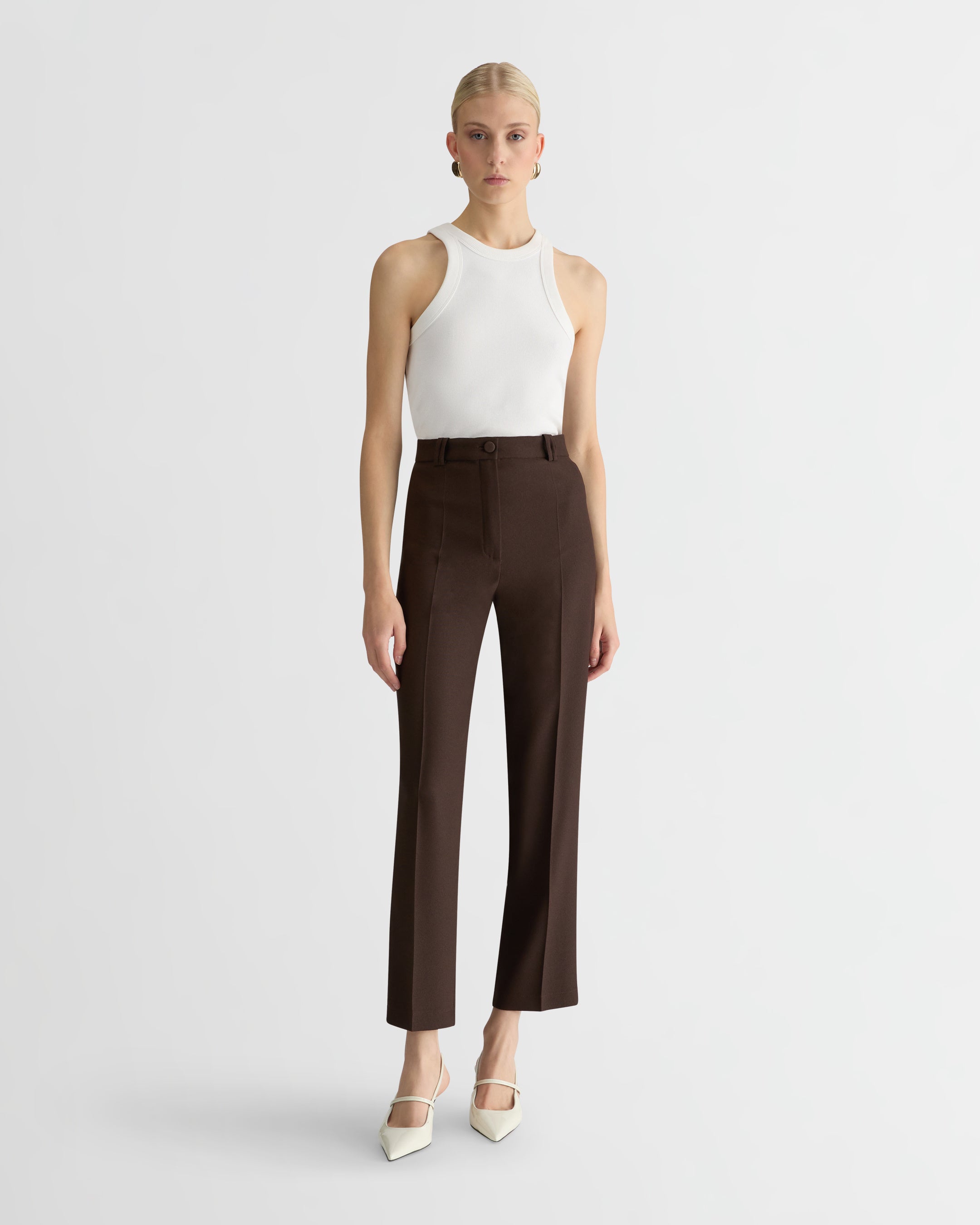 The Cady Smoking Pants - Brown