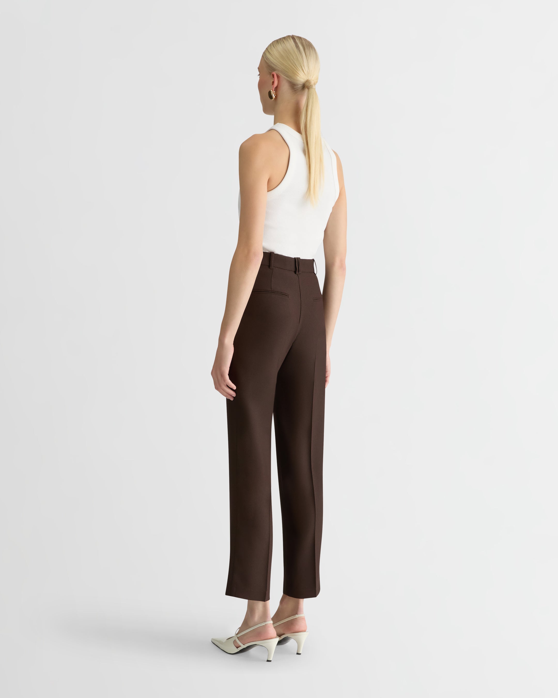 The Cady Smoking Pants - Brown