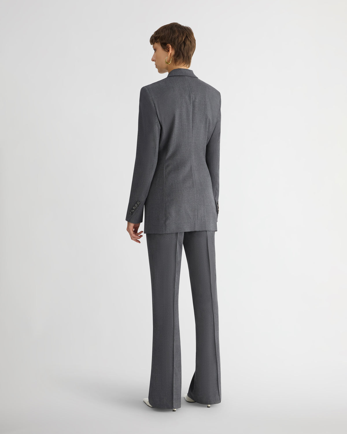 The Gabardine Wool Camille Suit Grey