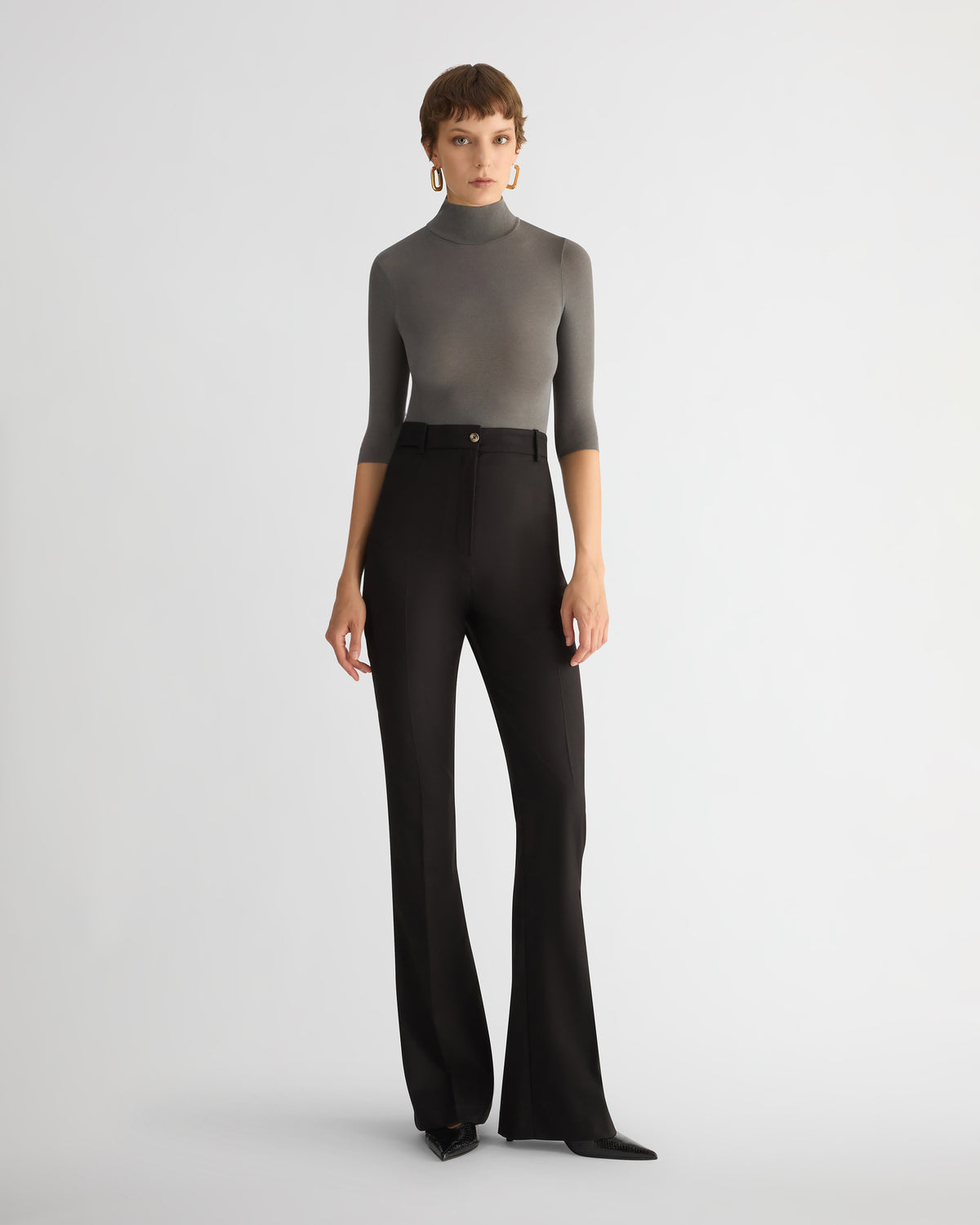 The Soft Crepe Georgia Pants Black