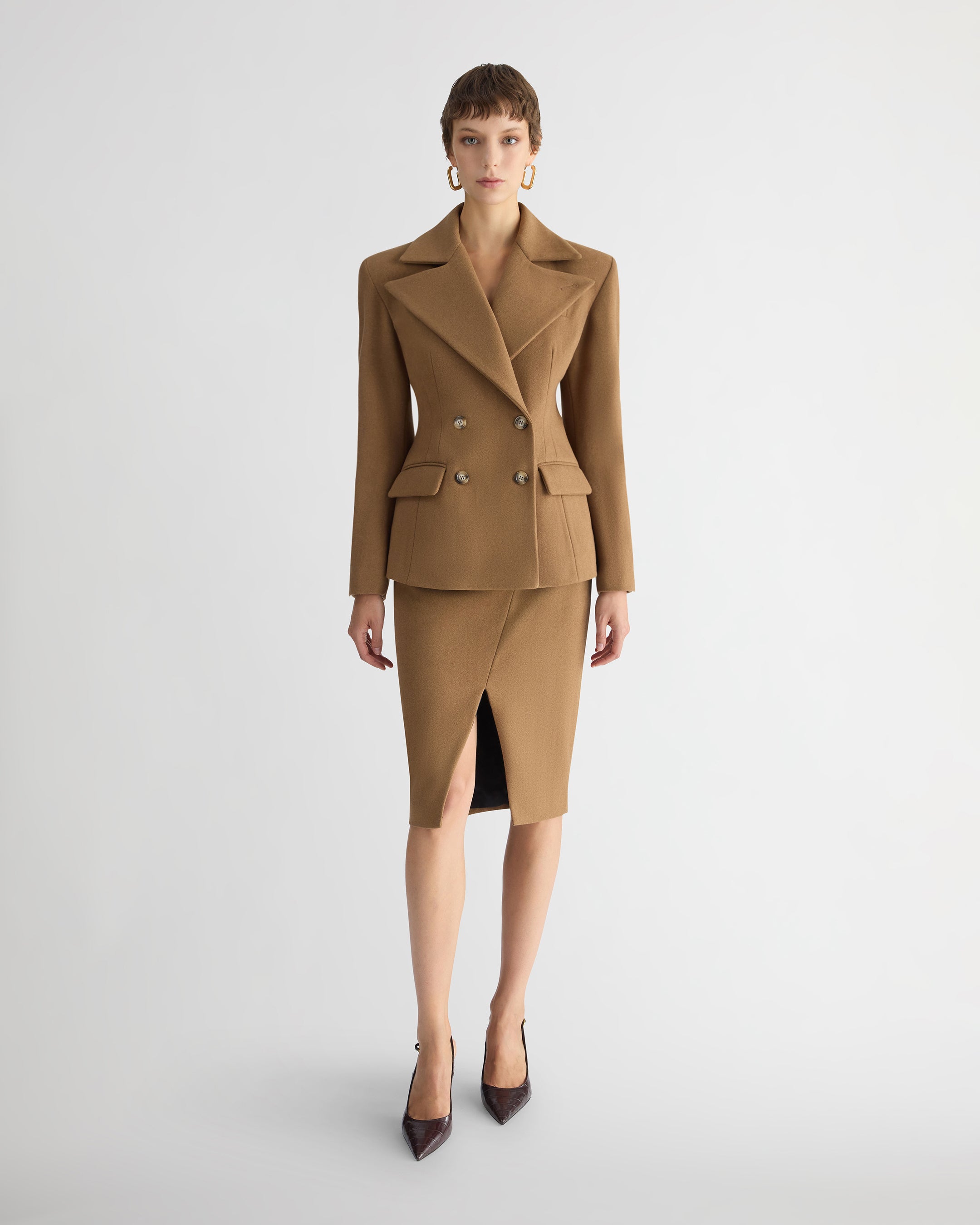 The Brushed Wool Vittoria Blazer Camel