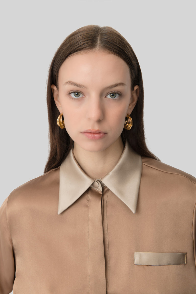 The Bronze Silk Blouse