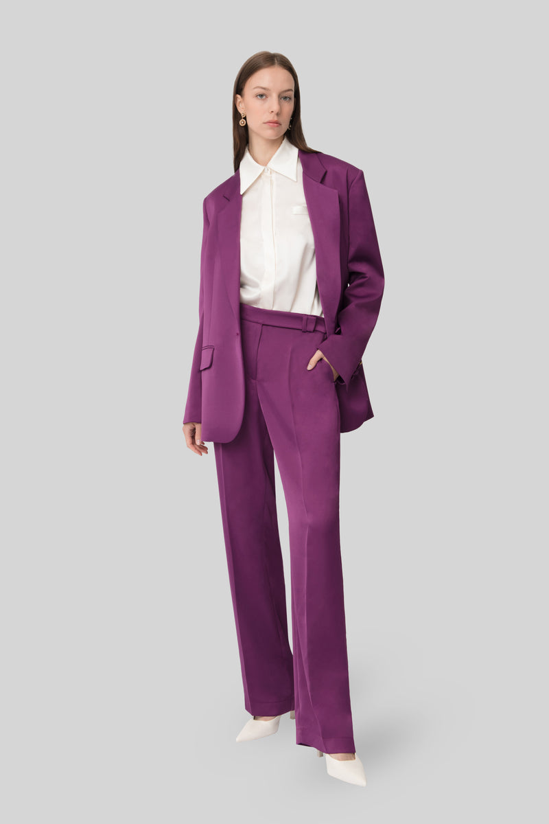 The Purple Satin Lover Blazer