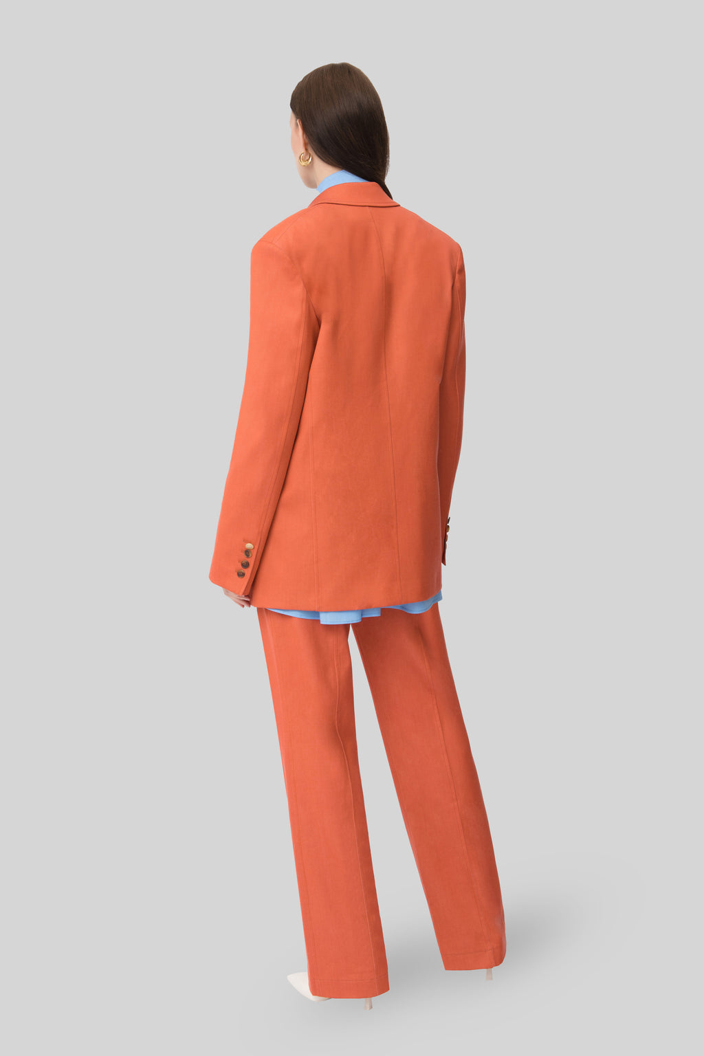 The Orange Wool Denim Lover Blazer