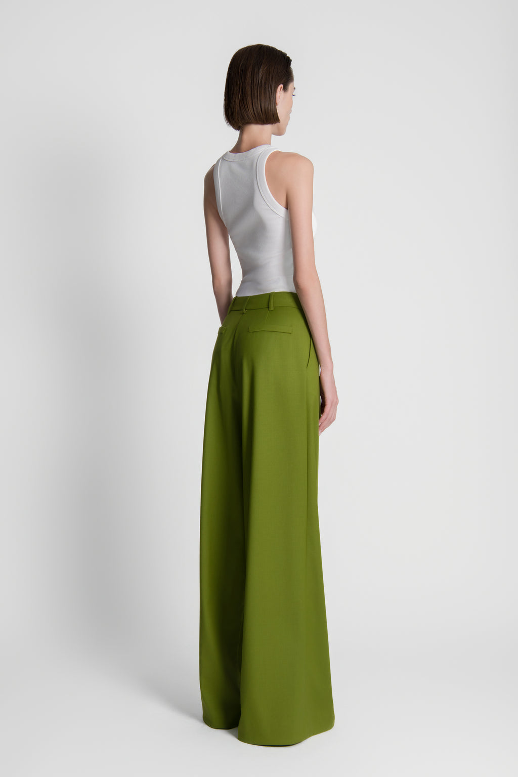 The Green Soft Crepe Gabrielle Pants