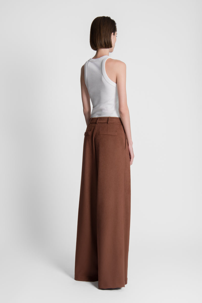 The Brown Suede Gabrielle Pants