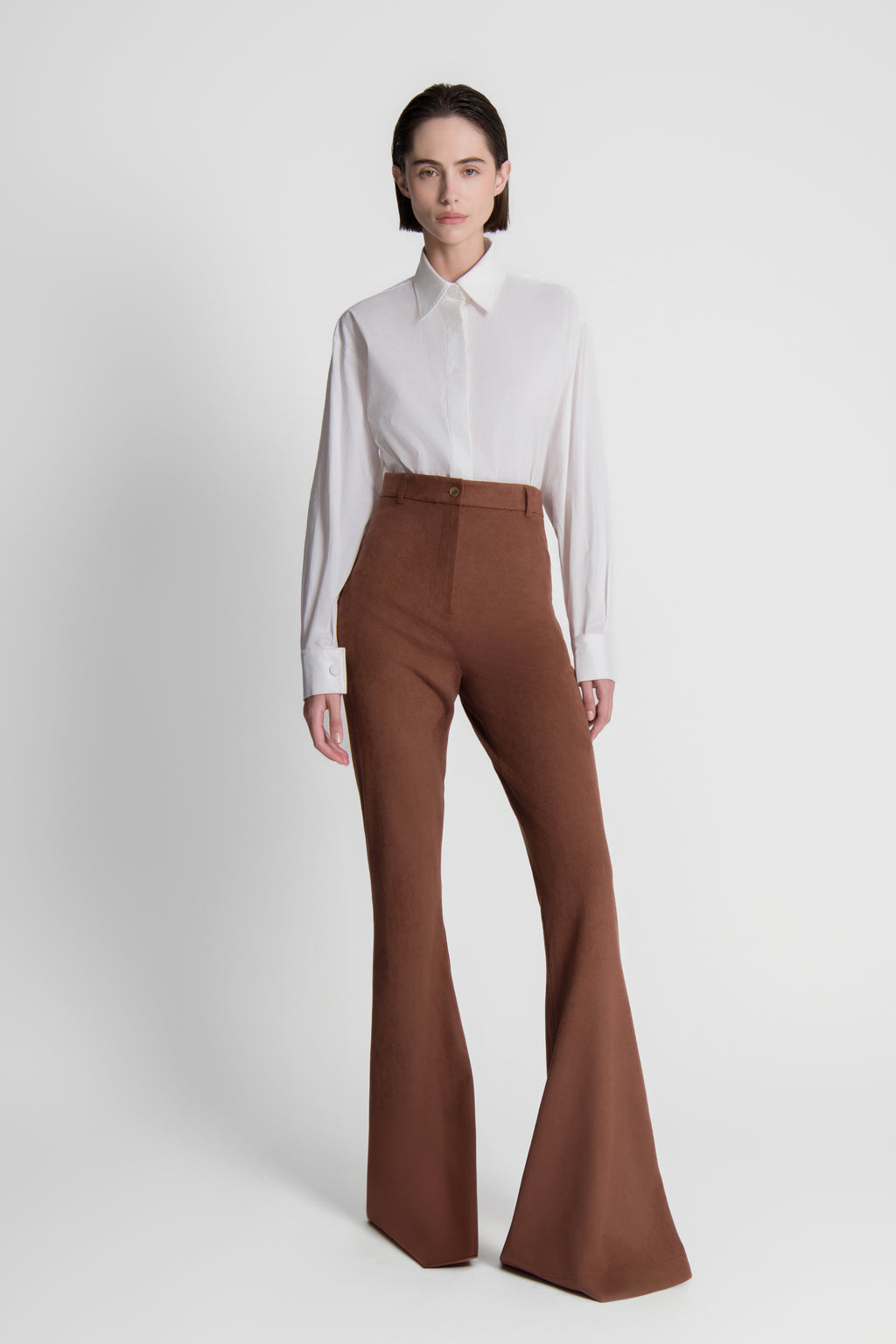 The Brown Suede Bianca Pants