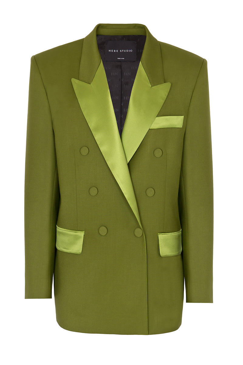 The Green Soft Crepe Gabrielle Blazer