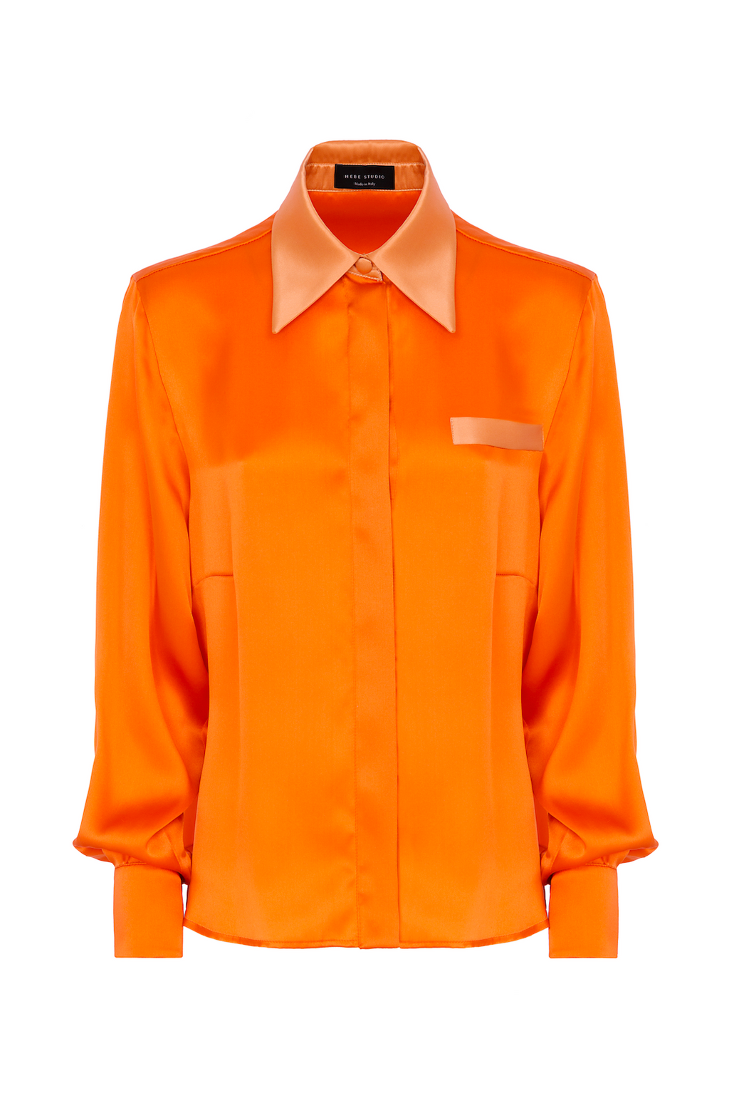 The Orange Silk Blouse