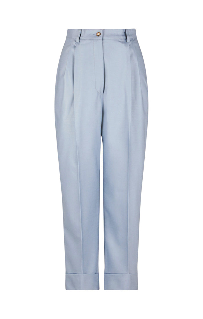 The Teal Wool Boyfriend Pants