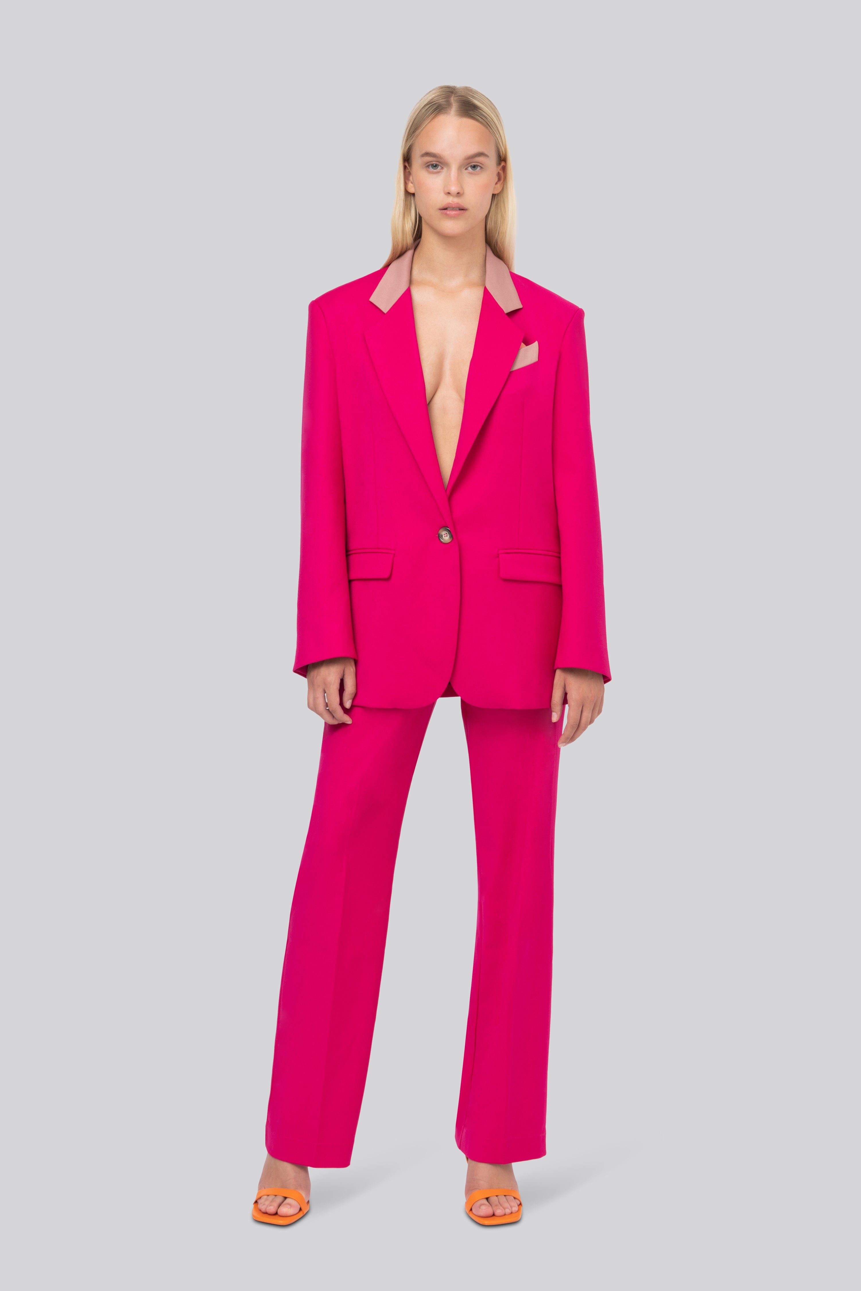 The Fuchsia & Light Pink Soft Crepe Lover Blazer