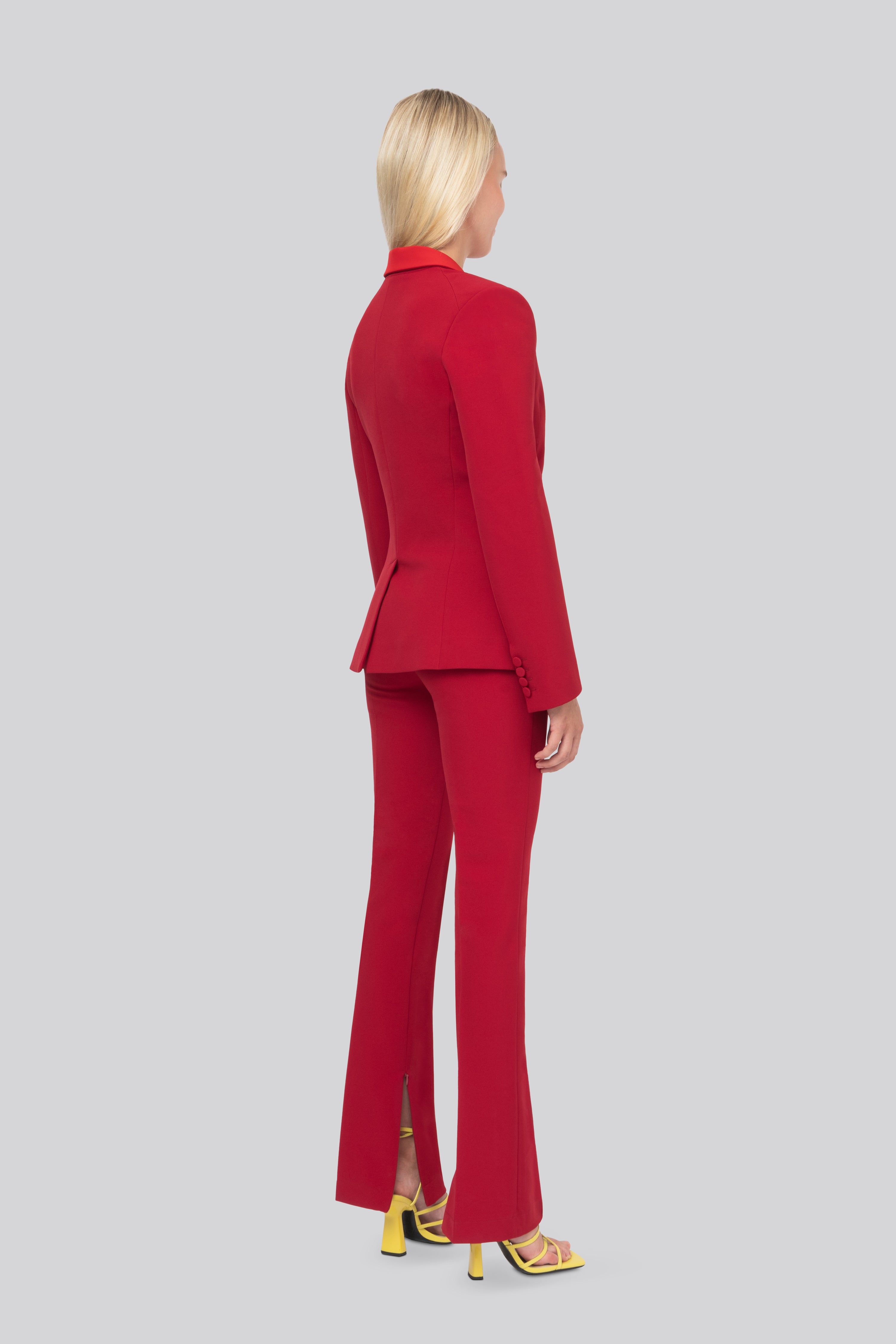 The Red Neo-Crepe Goldie Blazer