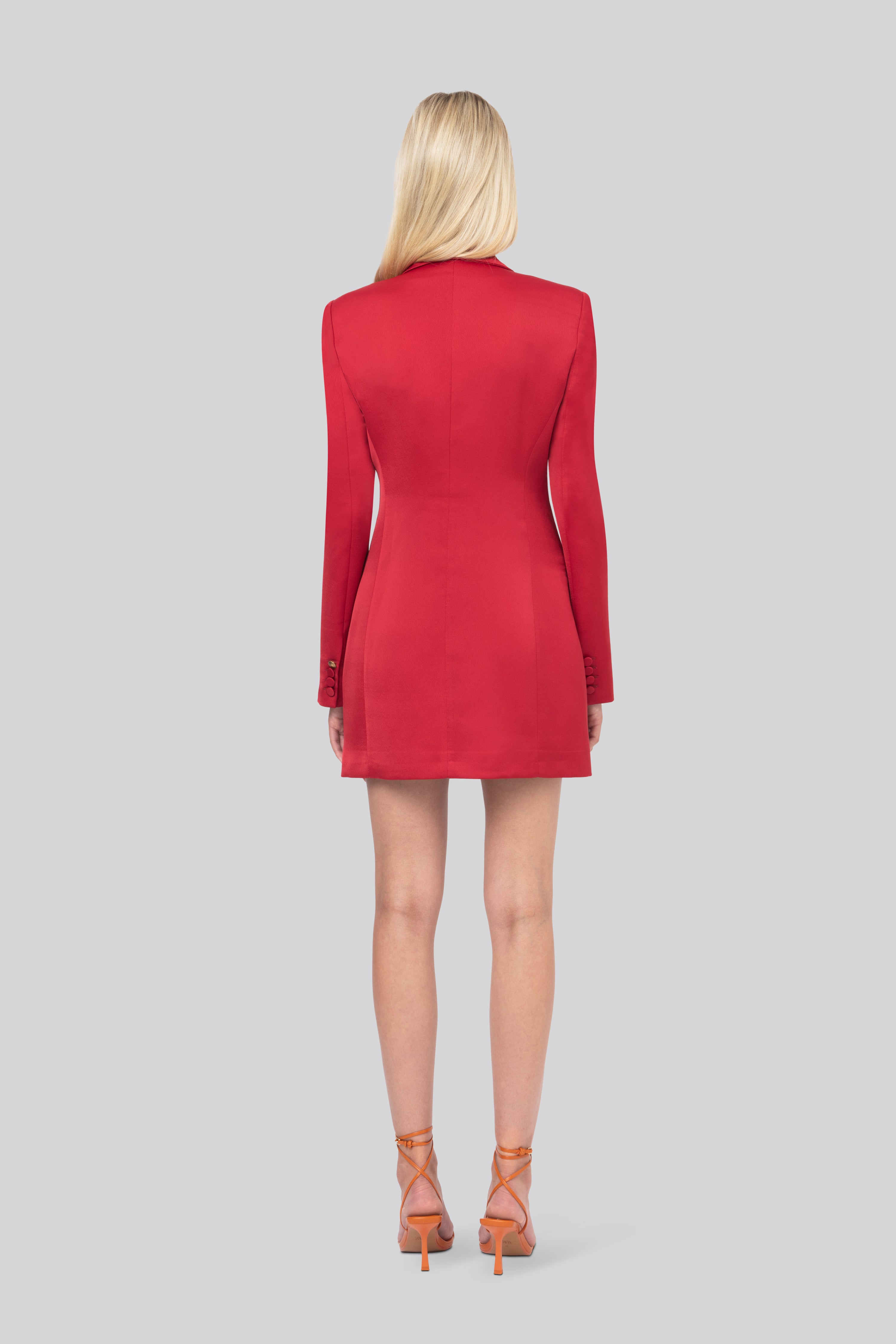 The Red Satin Bianca Dress