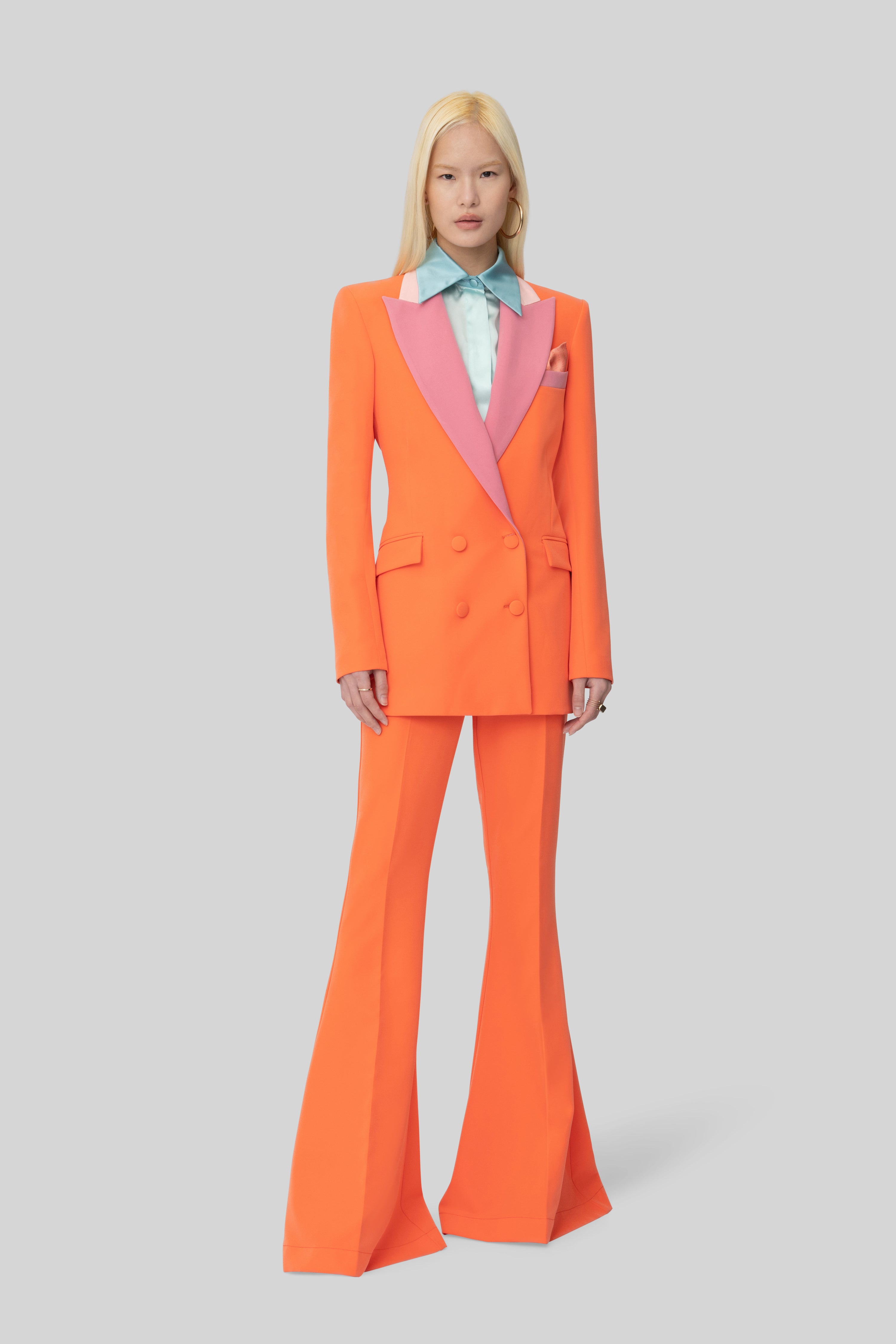 The Orange & Pink Neo-Crepe Bianca Blazer