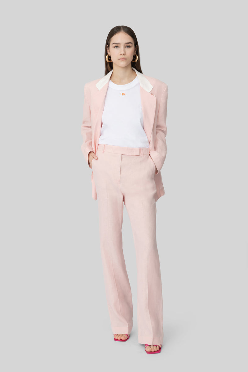 The Light Pink & Cream Linen Lover Blazer