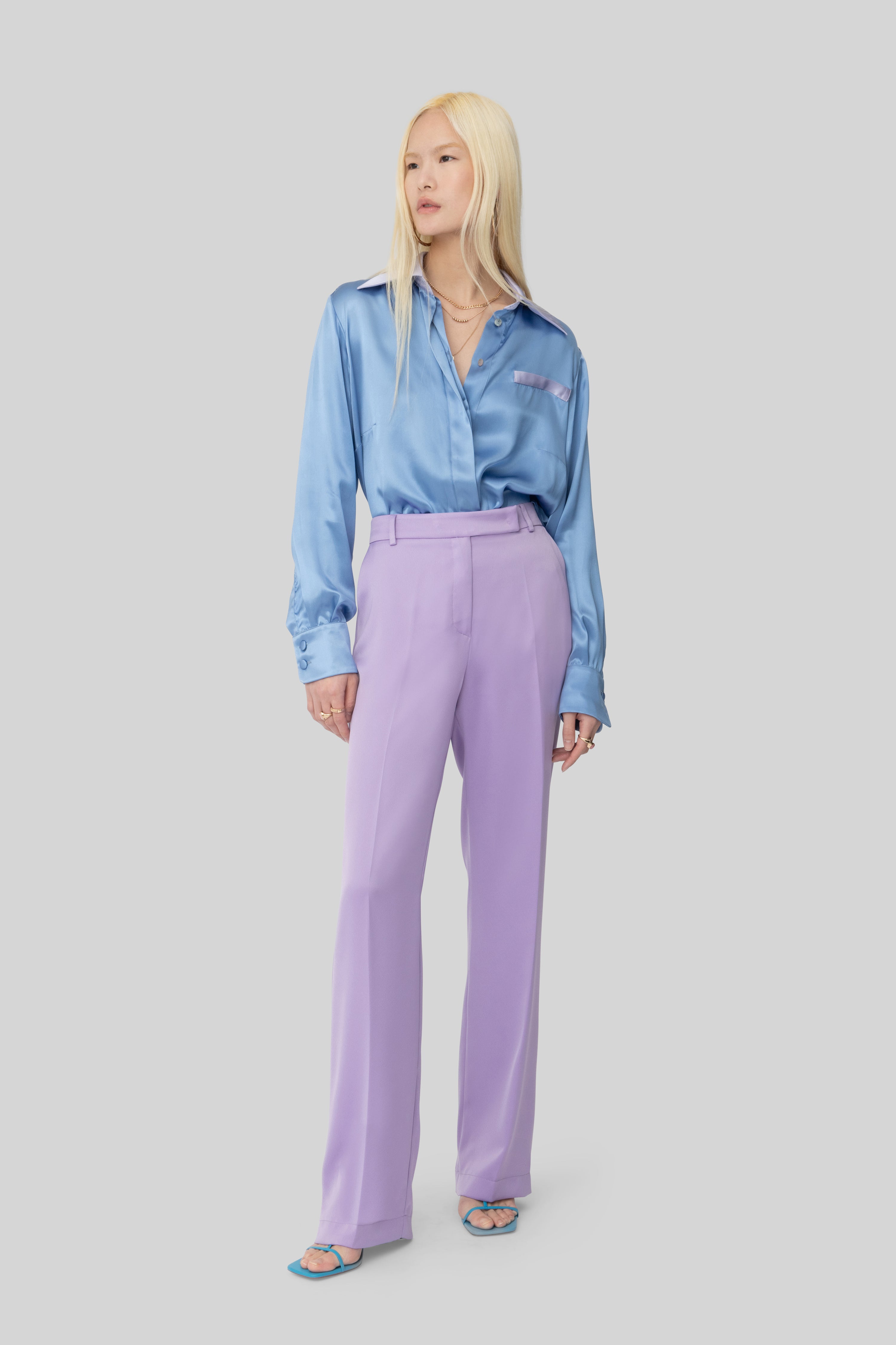 The Lilac Satin Lover Pants