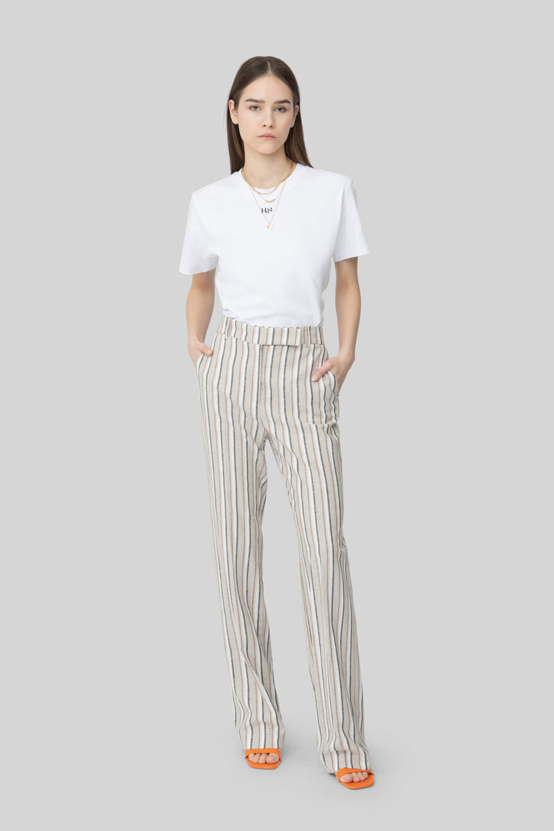 The Beige & Sand Striped Lover Pants