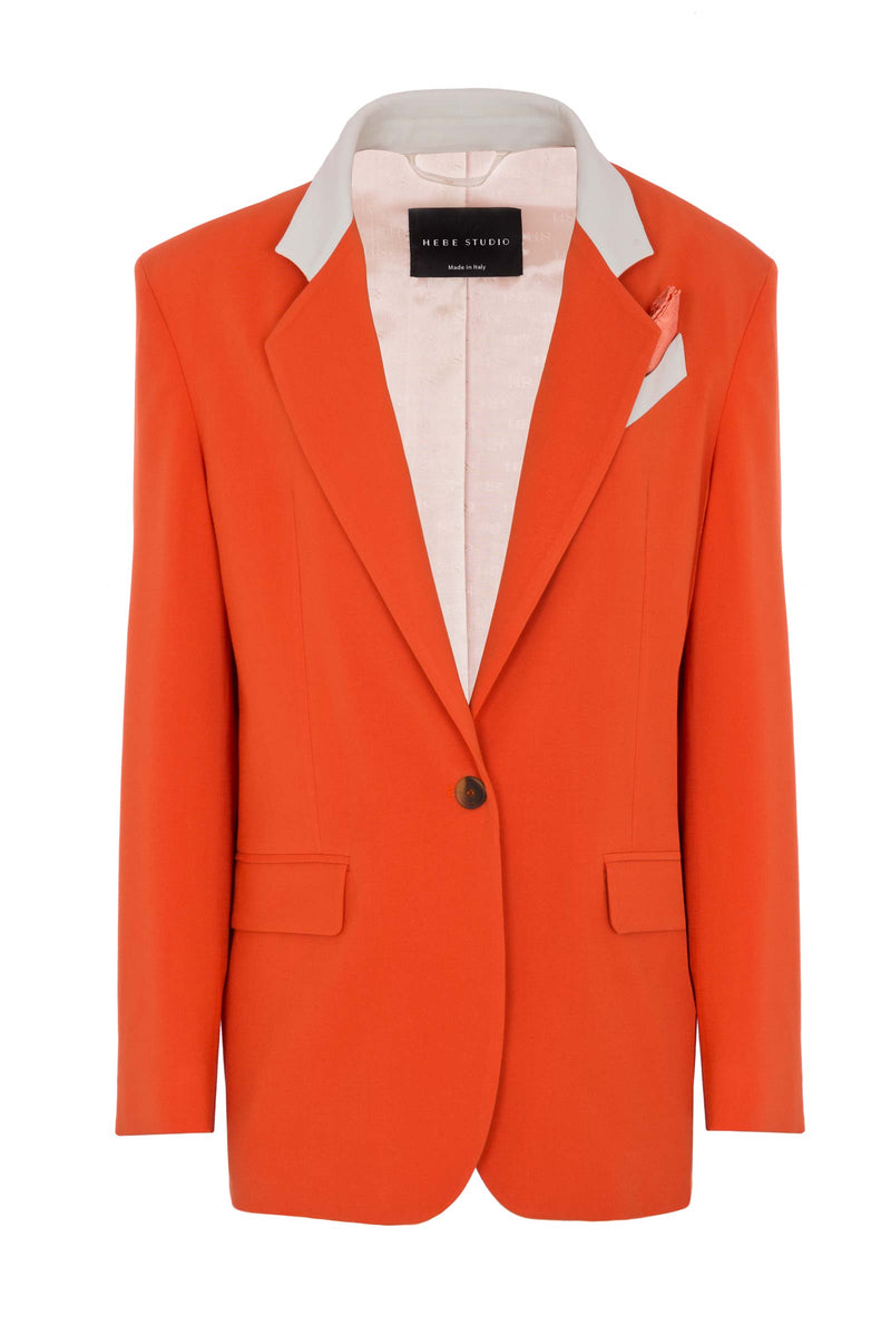 The Orange & Teal Canvas Lover Blazer