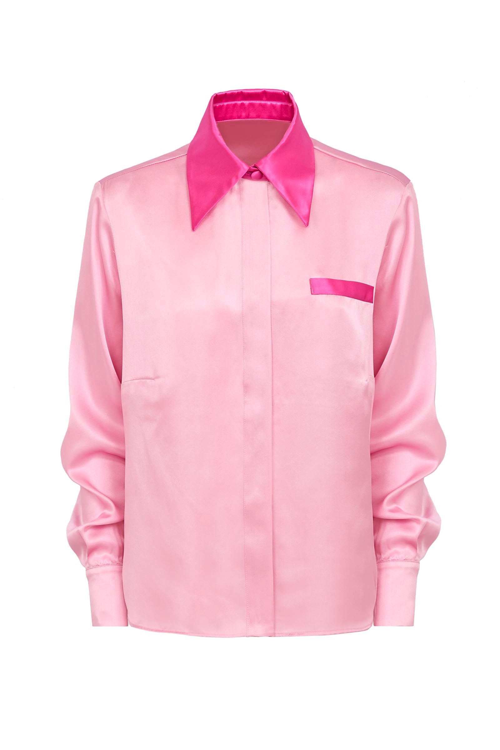 The Pink & Fuchsia Silk Blouse